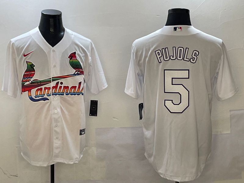 Men St.Louis Cardinals #5 Pujols White Game Mexico 2025 Nike MLB Jersey style 1